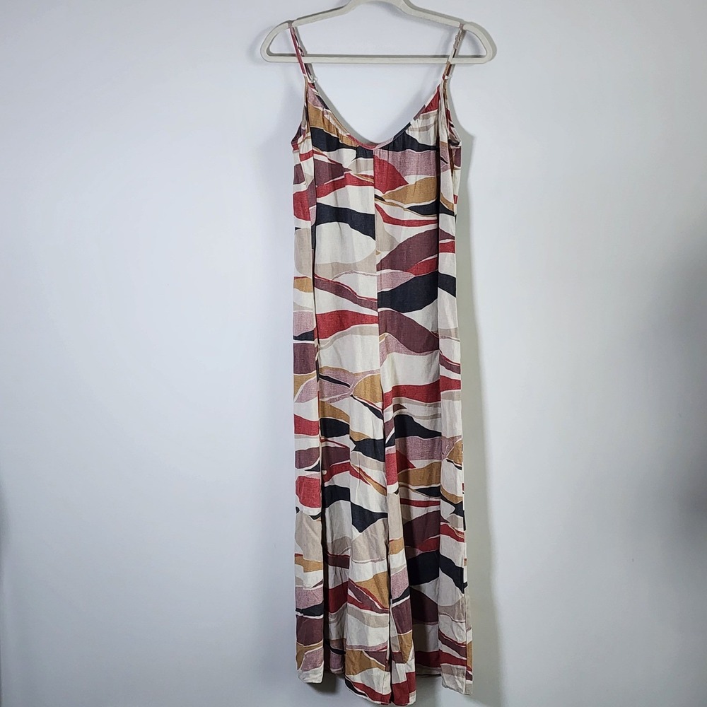 Reitmans Jumpsuit Womens Small Multicolor Abstract Wide Leg Summer Romper Artsy - Picture 2 of 16